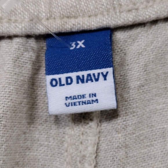 NWOT Old Navy Linen Blend Pants Womens 3X Tan Boho Retro 90s Y2K Minimalist - Picture 7 of 8